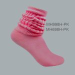 Women’s 100% Cotton Slouch Socks – Hot-Pink,  (1 Dozen, 12 Pairs)