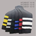 Unisex All Age Tube Socks, 100% Pure Cotton, Solid Black Color, Color Stripe, 3 Pieces Pack, (1 Dozen, 12 Pieces) (Copy) - Image 3