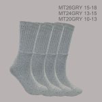 Unisex All Age Tube Socks, 100% Pure Cotton, Solid Gray Color, 3 Pieces Pack, (1 Dozen, 12 Pieces)