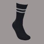 Men’s Cotton Crew Socks, Black with Multiple Colors, ASST Color (Minimum 1 Dozen, 12 Pairs) - Image 6