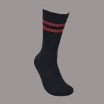 Men’s Cotton Crew Socks, Black with Multiple Colors, ASST Color (Minimum 1 Dozen, 12 Pairs) - Image 5