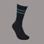 Men’s Cotton Crew Socks, Black with Multiple Colors, ASST Color (Minimum 1 Dozen, 12 Pairs) - Image 4