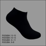 Unisex All Age Cotton Low Cut Sports Socks, Solid Black , RS (1 Dozen, 12 Pairs)