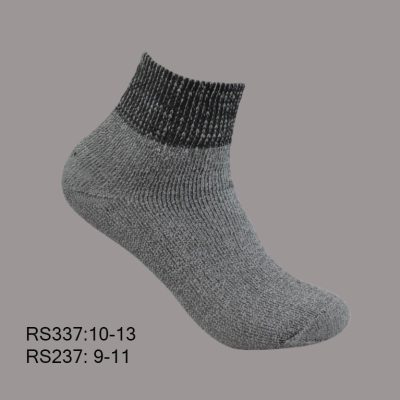 Cotton Ankle Sports Socks, Grey Bokashi, (1 Dozen, 12 Pairs)