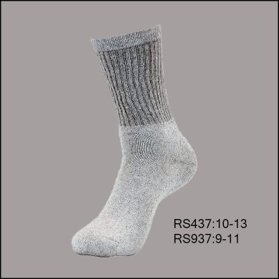 Men’s Cotton Crew Sports Socks, Solid Grey, (1 Dozen, 12 Pairs)