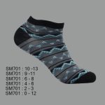Low Cut Spandex Socks, Designed Zigzag Pattern , ASST, SM701 (1 Dozen, 12 Pairs) - Image 3