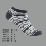 Low Cut Spandex Socks, Designed Zigzag Pattern , ASST, SM701 (1 Dozen, 12 Pairs) - Image 2