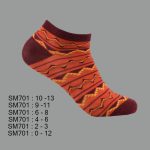 Low Cut Spandex Socks, Designed Zigzag Pattern , ASST, SM701 (1 Dozen, 12 Pairs) - Image 4