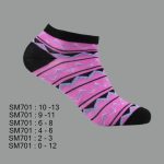 Low Cut Spandex Socks, Designed Zigzag Pattern , ASST, SM701 (1 Dozen, 12 Pairs) - Image 5