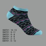 Low Cut Spandex Socks, Designed Zigzag Pattern , ASST, SM701 (1 Dozen, 12 Pairs) - Image 6