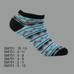 Low Cut Spandex Socks, Designed Zigzag Pattern , ASST, SM701 (1 Dozen, 12 Pairs) - Image 7