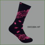 Men's Theme Crew Socks, Black with Multi Color Bandana #2 Pattern, (1 Dozen, 12 Pairs) - Image 3