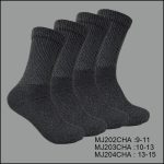 Diabetic Socks, Crew , Solid Charcoal , (1 Dozen, 12 Pairs)