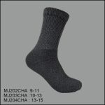 Diabetic Socks, Crew , Solid Charcoal , (1 Dozen, 12 Pairs) - Image 2