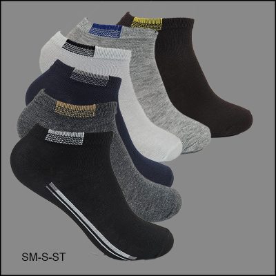 Men's Socks Spandex, Low Cut , Multi Color, Multi Color Side-Stripes Pattern, ASST ,(1 Dozen, 12 Pairs)