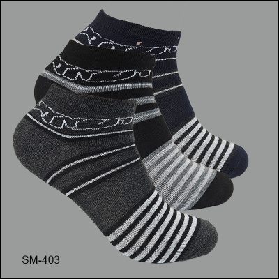 Men's Socks Spandex, Low Cut , Multi Color, White Stripes Pattern, ASST ,(1 Dozen, 12 Pairs)