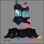 Women's Socks Spandex, Low Cut ,Black Socks, Multi Color  H/T/, Stripe, ASST ,(1 Dozen, 12 Pairs)