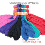 Women’s 100% Cotton Color Design Spandex Socks – Assorted Design/Colror  (12 Pairs). - Image 2