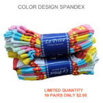 Women’s 100% Cotton Color Design Spandex Socks – Flower-Assorted Design/Colror  (10 Pairs) - Image 8