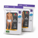 Fruit of the Loom Men’s Eversoft Cotton Full-Cut Briefs, White, 6-Pack × 2 – 1 Dozen (12 Pieces)