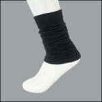 Women's Ribbed Leg Warmers Black – Classic Slouch Style (12 Pairs)