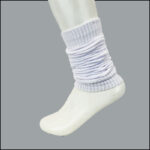 Women's Ribbed Leg Warmers White– Classic Slouch Style (12 Pairs)