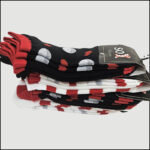 Women's Zebra Stripe Ankle Socks – Assorted Black & Red Designs(12 Pairs) - Image 9