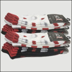 Women's Zebra Stripe Ankle Socks – Assorted Black & Red Designs(12 Pairs) - Image 2