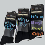 Boys "It's a Boy!" Crew Socks – Assorted Colors & Designs (12 Pairs) - Image 8