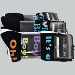 Boys "It's a Boy!" Crew Socks – Assorted Colors & Designs (12 Pairs) - Image 5