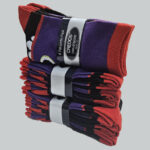 Women’s Crew Socks, Red H/T, 2 Tone Color-Black & Pupple, Assted-Eyes Designs (12 Pairs) - Image 5