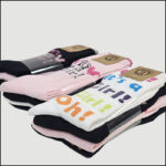 Girls "It's a Girl!" Crew Socks – Assorted Colors & Designs (12 Pairs) - Image 2