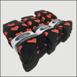 Women's Heart Pattern Crew Socks – Classic Red Heart Design (12 Pairs) - Image 5