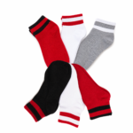 Children’s Double Stripe Ankle Socks – 3 Assorted Colors – 1 Dozen (12 Pairs) - Image 6