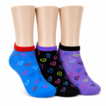 Children’s Colorful Heart Ankle Socks – 3 Assorted Colors – 1 Dozen (12 Pairs) - Image 3