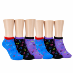 Children’s Colorful Heart Ankle Socks – 3 Assorted Colors – 1 Dozen (12 Pairs)