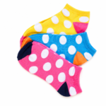 Children’s Polka Dot Ankle Socks – 6 Assorted Colors – 1 Dozen (12 Pairs) - Image 3