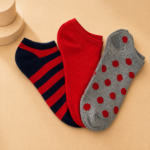 Women’s & Children’s Stripe & Polka Dot Ankle Socks – 3 Assorted Designs, 1 Dozen (12 Pairs) - Image 3