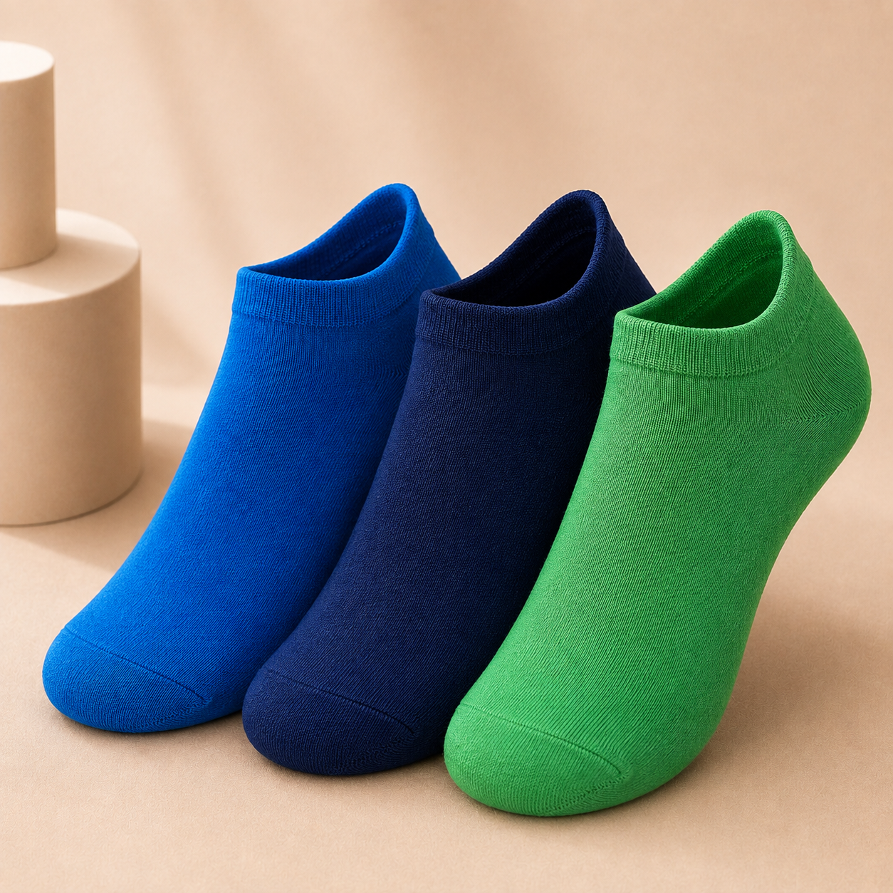 ankle a-3 Women’s & Children’s Solid Color Ankle Socks – 3 Assorted Colors, 1 Dozen (12 Pairs) - Image 1