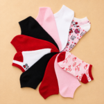Women’s & Children’s Multicolor Geometric Ankle Socks – (10 Pairs) - Image 2