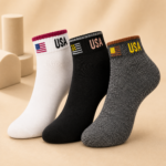 Women’s & Children’s Colorful Geometric Ankle Socks – 1 Dozen (12 Pairs)