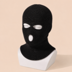 Men’s Charcoal 3-Hole Knit Balaclava Ski Mask – Full Face & Neck Cover