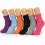 Women’s Cozy Fuzzy Socks – Solid Colors - Image 2