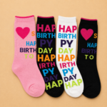 Unisex & Children’s Colorful Birthday Crew Socks – 1 Dozen (12 Pairs) - Image 3