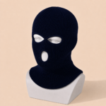 Men’s Navy 3-Hole Knit Balaclava Ski Mask – Full Face & Neck Cover