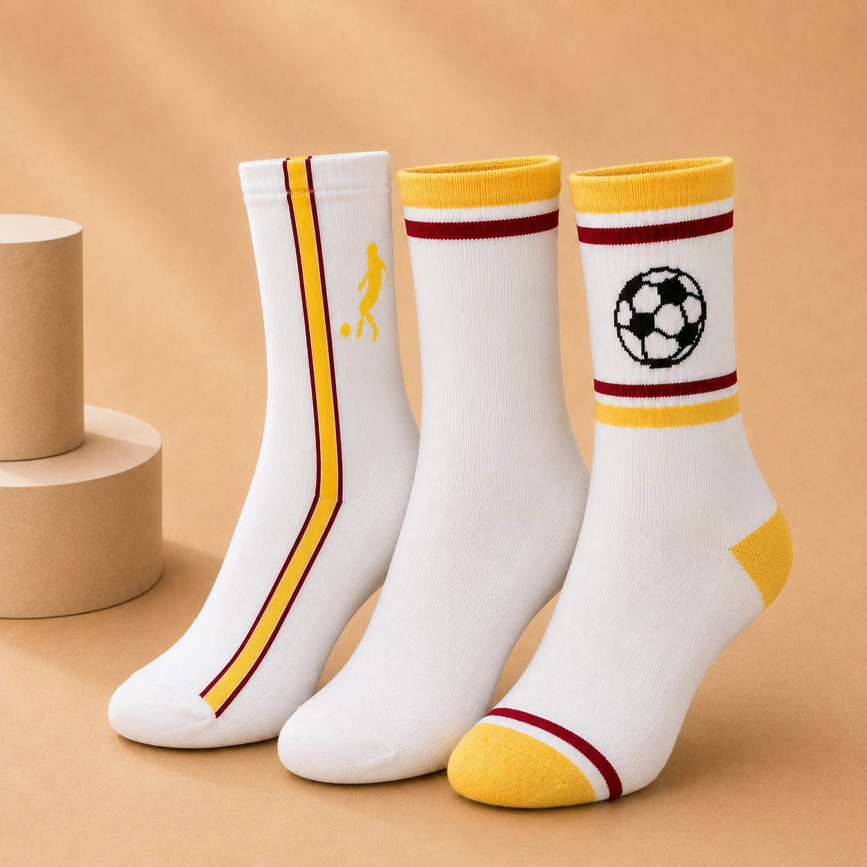 g-4 Unisex & Children’s Colorful Geometric Crew Socks – 1 Dozen (12 Pairs) - Image 1