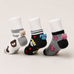 Children Spandex Animal Pom Pom Kids Socks-2 – 6 Assorted Designs & Colors – 1 Dozen (12 Pairs) - Image 6