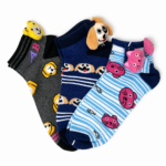Children Spandex Animal Pom Pom Kids Socks-2 – 6 Assorted Designs & Colors – 1 Dozen (12 Pairs) - Image 3