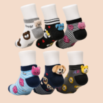 Children Spandex Animal Pom Pom Kids Socks-2 – 6 Assorted Designs & Colors – 1 Dozen (12 Pairs)