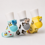 Children Spandex Animal Pom Pom Kids Socks – 6 Assorted Designs & Colors – 1 Dozen (12 Pairs) - Image 5